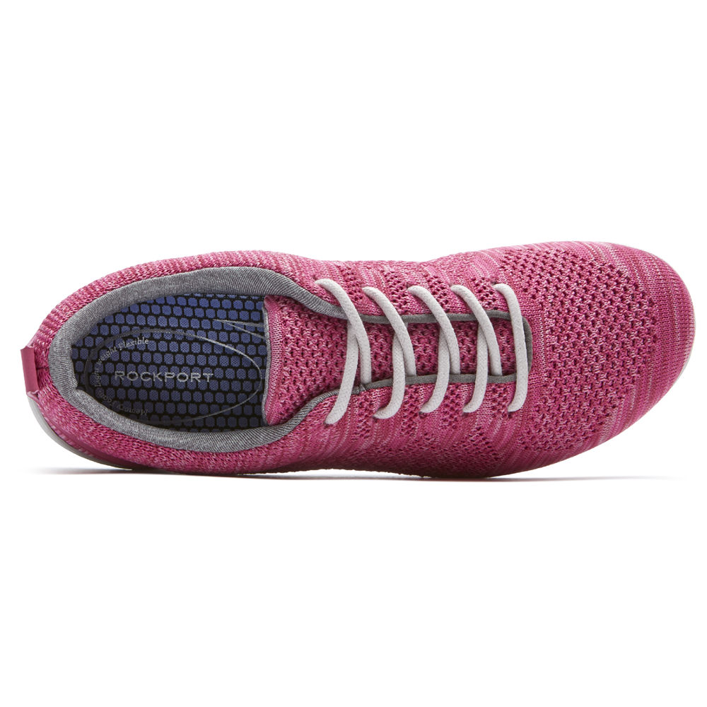 Rockport Womens Sneakers Pink - Raelyn Knit Tie - UK 341-UXJKPQ